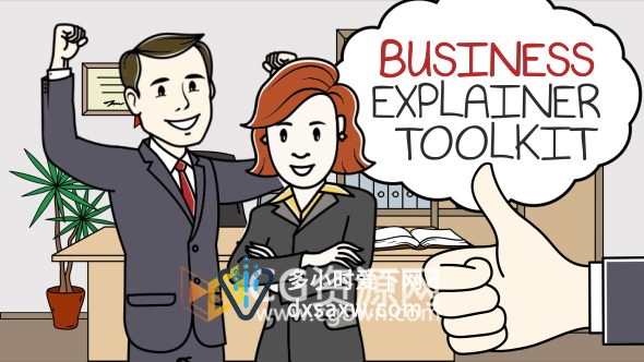 公司卡通业务员介绍企业宣传视频制作商业宣传推广-AE模板