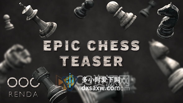国际象棋介绍三维片头动画锦标赛预告片视频宣传-AE模板下载