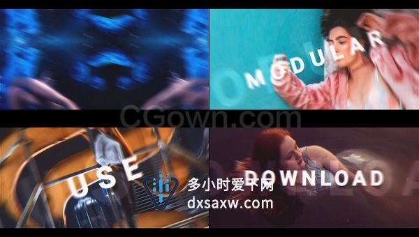 清爽夏日快节奏感写真动态介绍现代企业商务活动图文视觉展示宣传片-AE模板下载