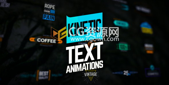 AE模板30种文字排版设计标题动画工程 Text Animations
