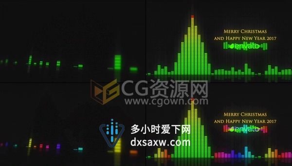 音响均衡器声波视觉效果动画宣传LOGO片头-AE模板下载