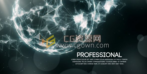 点线面粒子动画元素演绎宣传企业片头视频效果AE模板