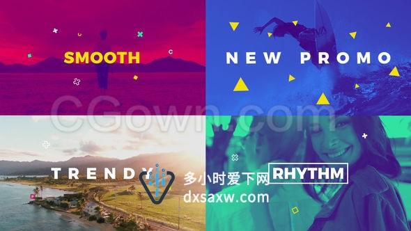 动态排版卷轴特效时尚美容宣传运动跑酷训练街头舞蹈开场白-AE模板下载