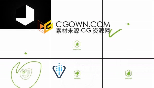 简单图形动画效果演绎LOGO企业标志片头-AE模板工程