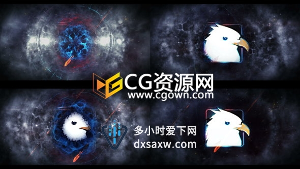 震撼史诗流体烟雾特效游戏宣传片头LOGO动画效果AE模板