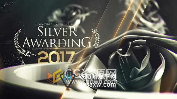三维银色质感颁奖典礼银幕演员奖公司晚会视频包装-AE模板工程