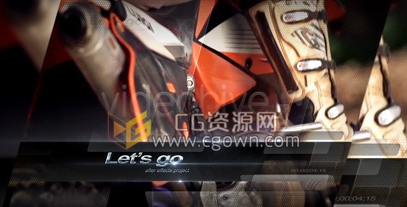 AE模板摩托车汽车比赛事开幕式视频运动片头包装