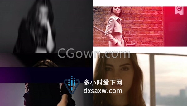 时尚包装商品宣传片时尚模特人物剪辑视频介绍开场动画-AE模板下载
