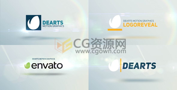AE模板现代简洁光效企业片头Logo标志动画