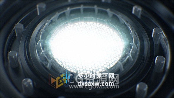 镜头内部机械科技感3D动画演绎LOGO片头视频AE模板下载