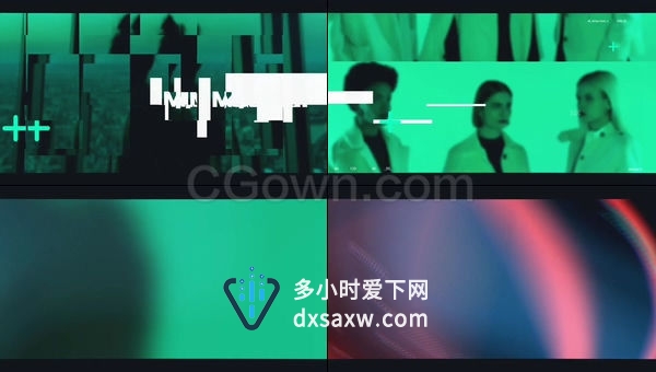 创意故障开场动画运动宣传介绍片头视频效果制作-AE模板下载