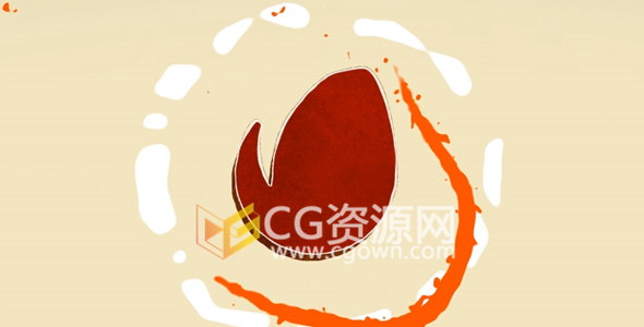 AE模板定格卡通水彩油漆动漫Logo动画效果工程