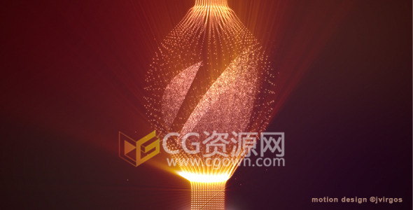 粒子特效光线闪耀魅力标志片头LOGO动画效果AE模板
