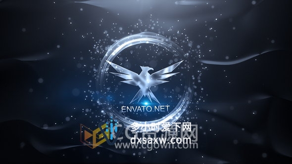 翻旋转粒子动画优雅标志LOGO片头制作-AE模板下载