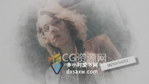 手绘素描照片展示动画幻灯片相册制作工程文件-AE模板下载