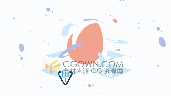 卡通液体图形动画效果演绎LOGO片头制作工程-AE模板下载