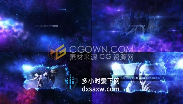 星系空间光学耀斑粒子魅力时尚优雅宣传视频制作-AE模板下载