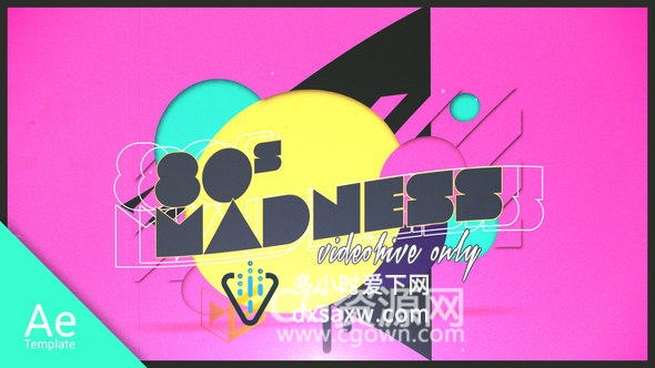 复古时尚图形包装片头流行音乐娱乐MTV宣传视频制作-AE模板下载