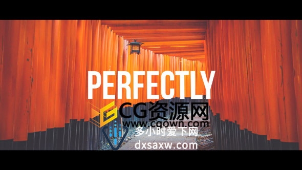 AE模板图片视频错位切割滑动时尚动感文字开场视频