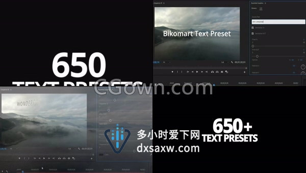 Premiere预设+AE模板工程700种文字预设字幕标题动画素材下载