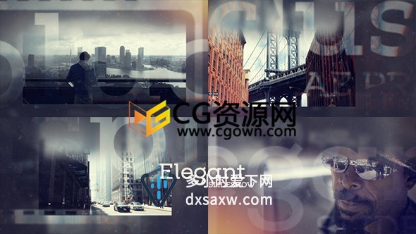 AE模板创意文字蒙版视频纪录片历史风格宣传片头