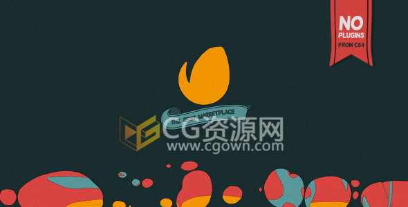 创意FX流体图形飞溅MG动画演绎LOGO片头效果AE模板