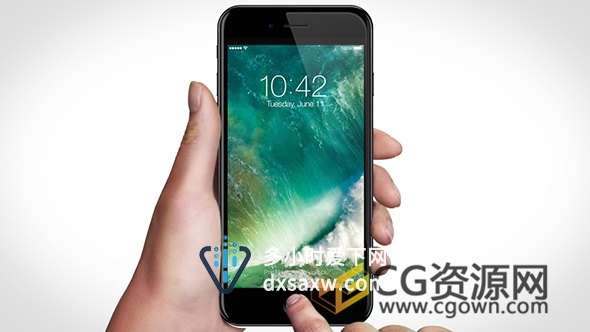 AE模板iPhone7智能手机APP手势点击滑动展示动画视频广告片