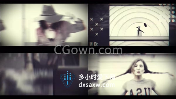 时尚视频制作体育运动美女模特宣传剪辑相册动画效果-AE模板下载