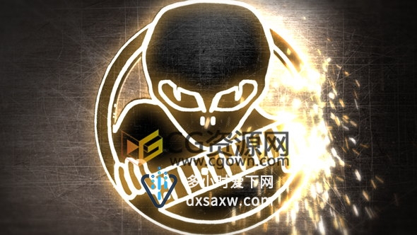 AE模板激光焊接钢铁工业工厂公司宣传片头LOGO动画