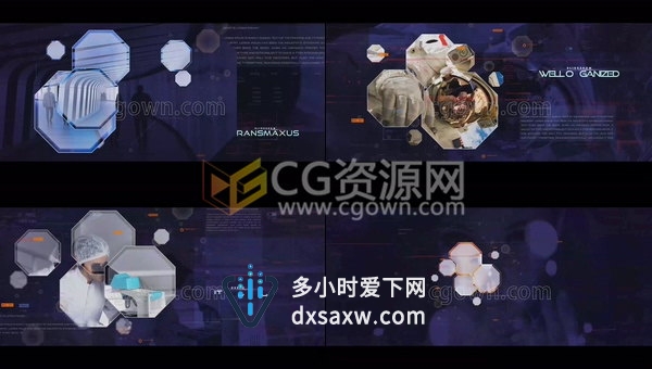 科学化学物理计算机科技感数据信息介绍动画宣传视频-AE模板下载