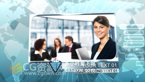 玻璃质感镜头高科技公司服务商务宣传视频包装-AE模板下载