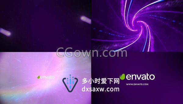 闪耀炫酷粒子漩涡特效动画演绎LOGO标志片头效果-AE模板下载