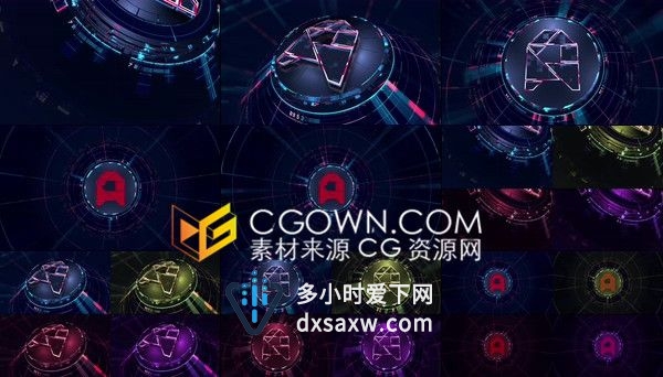 科技感LOGO片头现代公司标志动画视频制作-AE模板下载