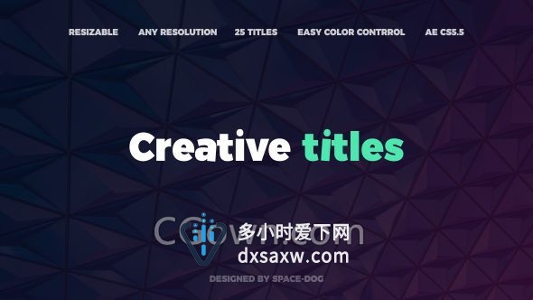 创意文字标题动画视频字幕效果制作工程文件-AE模板下载