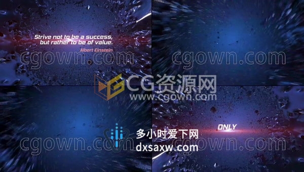 E3D制作大气空间动画文字宣传片头视频效果工程-AE模板下载