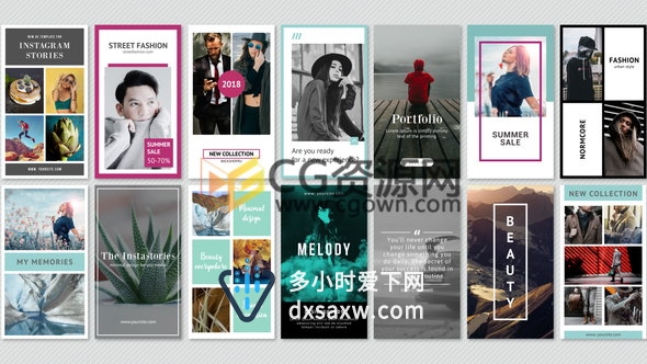竖屏效果宣传广告动态视频制作社交媒体时尚推广动画-AE模板下载