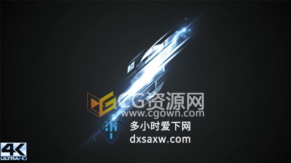 力量攻击闪闪发光切片演绎LOGO片头制作AE模板下载