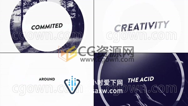 动感节奏充满活力文字图片遮罩包装视频片头-AE模板下载