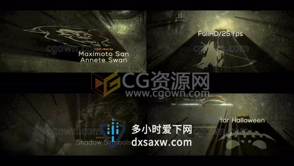 恐怖电影预告片万圣节活动主题介绍宣传视频制作工程-AE模板下载