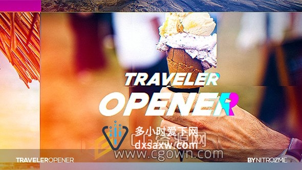 AE模板旅行者我的旅程宣传视频动画开场片头工程文件