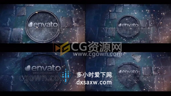 三维雨夜路面3D效果LOGO动画电影游戏介绍片头-AE模板下载