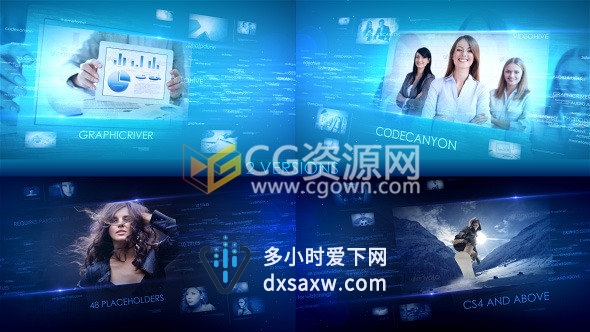 AE模板数字粒子标题科技现在公司企业宣传片头包装工程