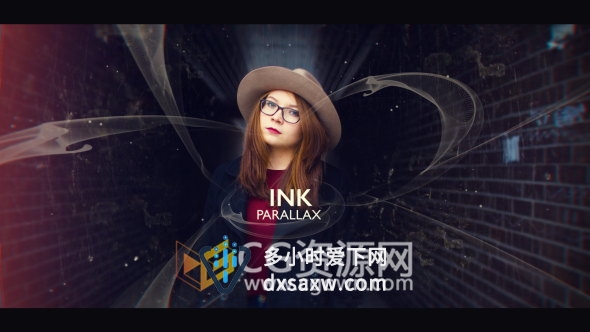 水墨动画元素三维视差图片展示宣传片视频制作-AE模板下载