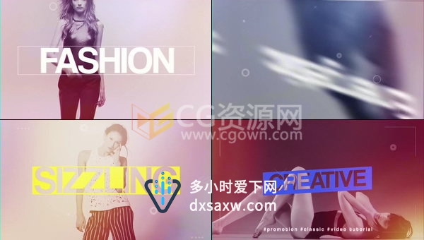 激情热情创意现幻灯片宣传视频介绍展示照片文字-AE模板下载