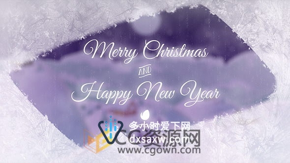 圣诞节庆祝冬季景观祝福节日快乐片头视频制作AE模板下载