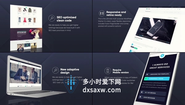 网页宣传网站开发设计主题展示app程序介绍视频动画-AE模板下载