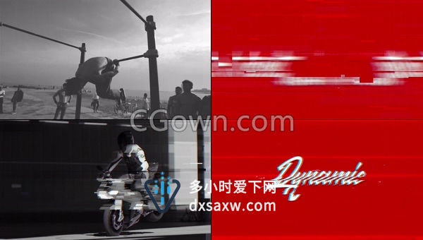 抽象好斗动态快速体育动画自我介绍宣传片头视频制作-AE模板下载