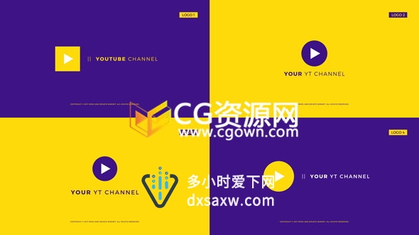 时尚优雅商务公司LOGO动画制作工程文件-AE模板下载
