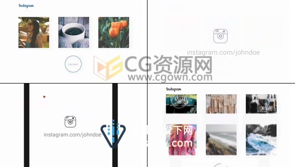 社交网络账户推广自由媒体营销简介宣传视频动画制作-AE模板下载