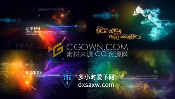 墨水烟雾抽象空间介绍标题宣传视频效果制作工程-AE模板下载